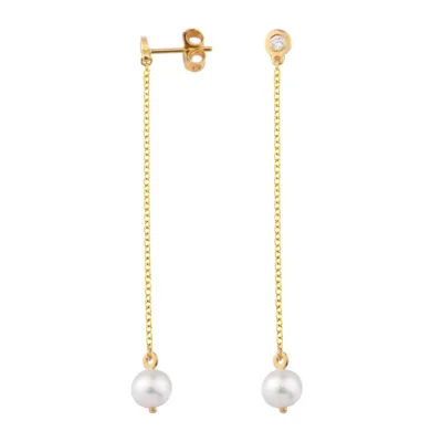 EBZ107701 EKAN NAKIT Diamond Pearls minđuše14k