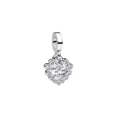 793765C01 PANDORA Sparkling Heart Double Dangle privezak