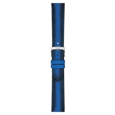 ON.T852046840 TISSOT LEATHER SMOKE BLUE