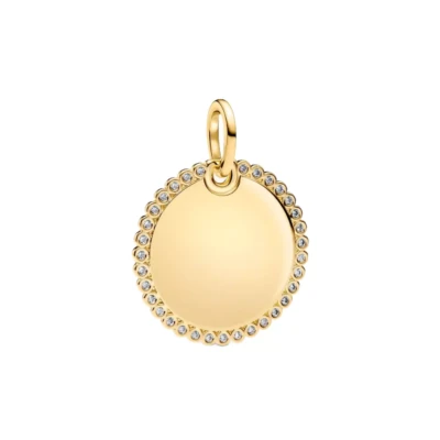 364007C01 PANDORA Engravable Round Tag privezak