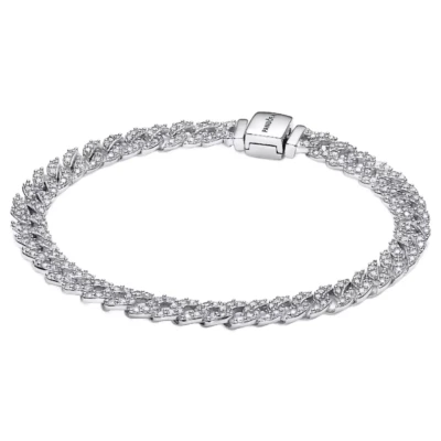 593008C01-16 PANDORA Timeless Pavé Cuban ženska narukvica