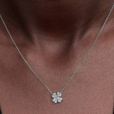 394502C01-45 PANDORA Sparkling Lucky Clover Pendant ženska ogrlica srebro 925 CC/26 - 394502C01 2