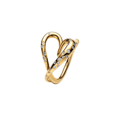 164675C01-56 PANDORA NAKIT Organically Shaped Stone-Set Heart ženski prsten 14k pozl CD/26