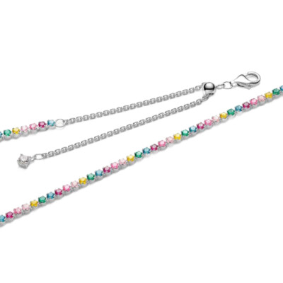 394648C01-40 PANDORA Rainbow Tennis ženska ogrlica srebro 925 CD/26 - 394648C01 1