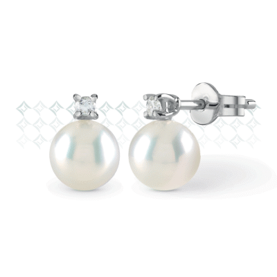 CP-OP-8/85/005 CONTE PRIME Perle minđuše 18k zlato DI 0.05ct biser