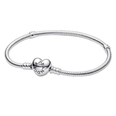 594594C00-18 PANDORA Moments Heart & Snake Chain ženska narukvica srebro 925 CC/25