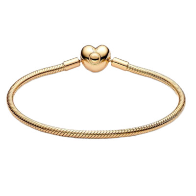 563050C00-18 PANDORA Heart Clasp Snake Chain ženska narukvica 14K pozl CG/23 - 563050C00 1