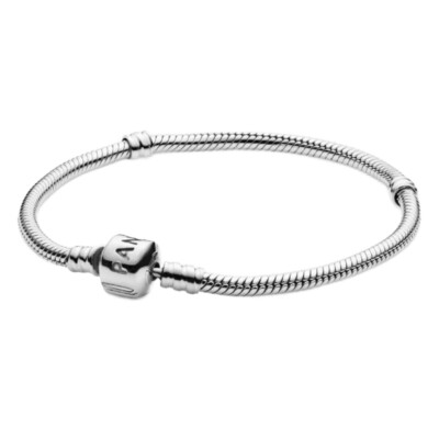 594593C00-18 PANDORA Moments Barrel Clasp Snake Chain ženska narukvica srebro 925