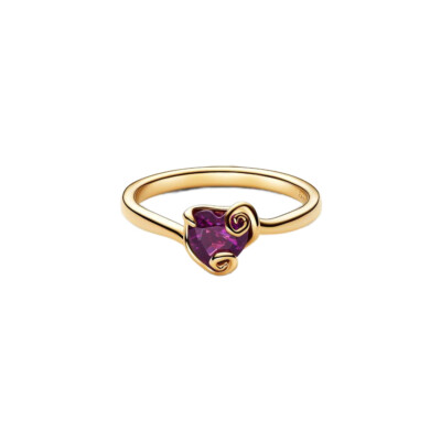 164734C01-52 PANDORA Disney The Nightmare Before Christmas Sally Purple Heart ženski prsten 14k pozl CE/26 - 164734C01 2