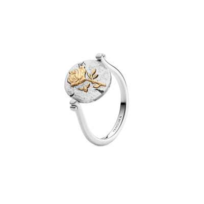164811C00-56 PANDORA Rose Reversible Medallion ženski prsten 14k pozl CE/26