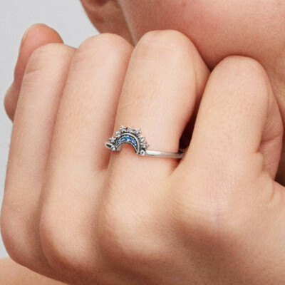 192675C01-56 PANDORA Celestial Blue Sparkling Moon ženski prsten - 192675C01 2