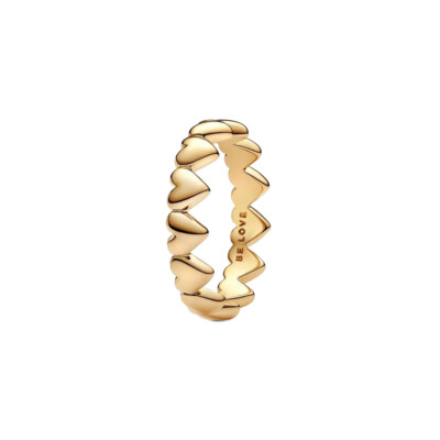 163427C00-56 PANDORA Row of Hearts ženski prsten 14k pozl CE/24