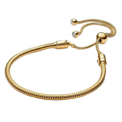 563580C01-2 PANDORA Heart Clasp Snake Chain ženska narukvica, 14k pozl CG/24