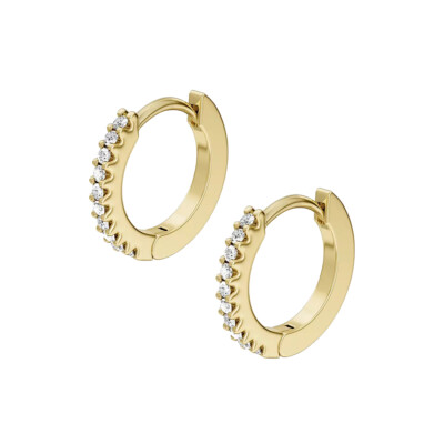 JA7346710 FOSSIL Ellis Pavé Glitz Gold-Tone Brass ženske minđuše