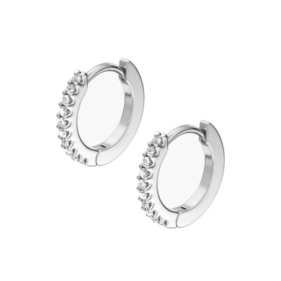 JA7347040 FOSSIL Ellis Pavé Glitz Silver-Tone Brass ženske minđuše